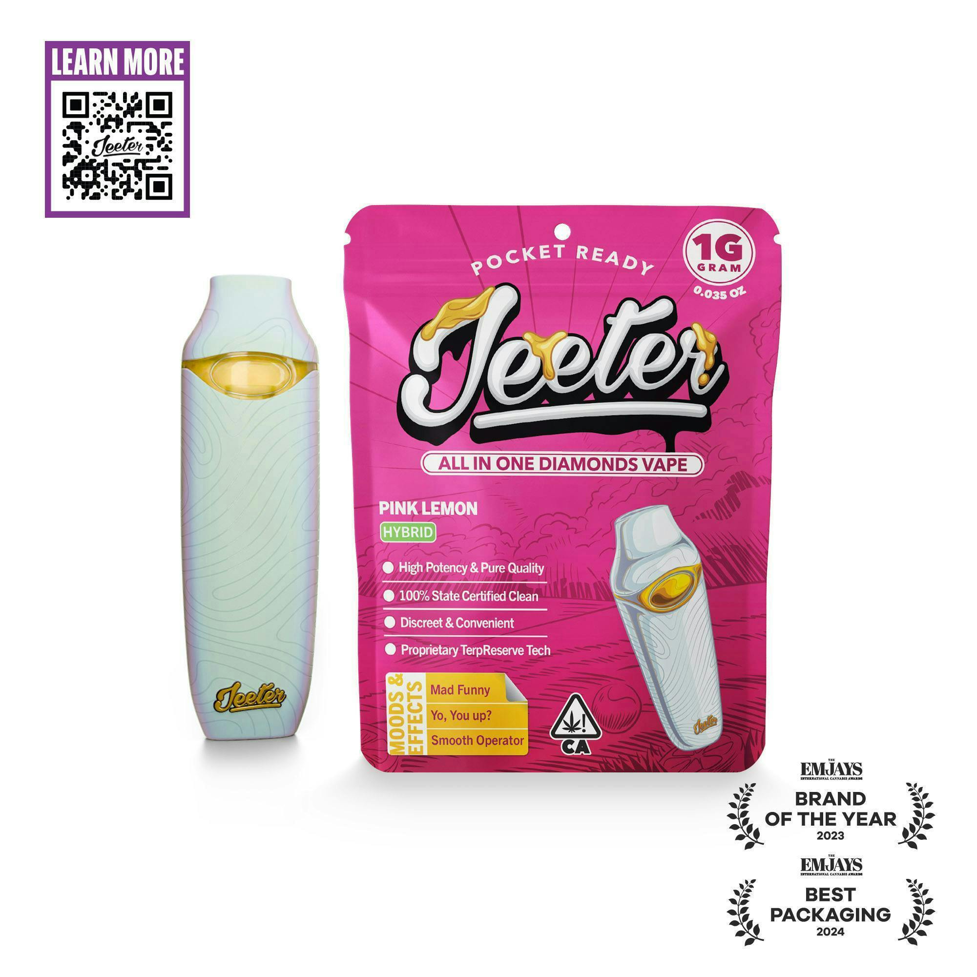 Jeeter - Jeeter | Pink Lemon | Diamonds Disposable | 1g - 1