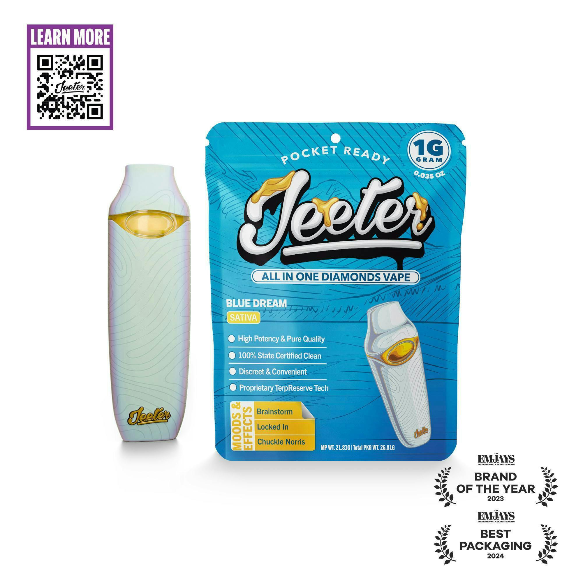 Jeeter - Jeeter | Blue Dream | Diamonds Disposable | 1g - 1