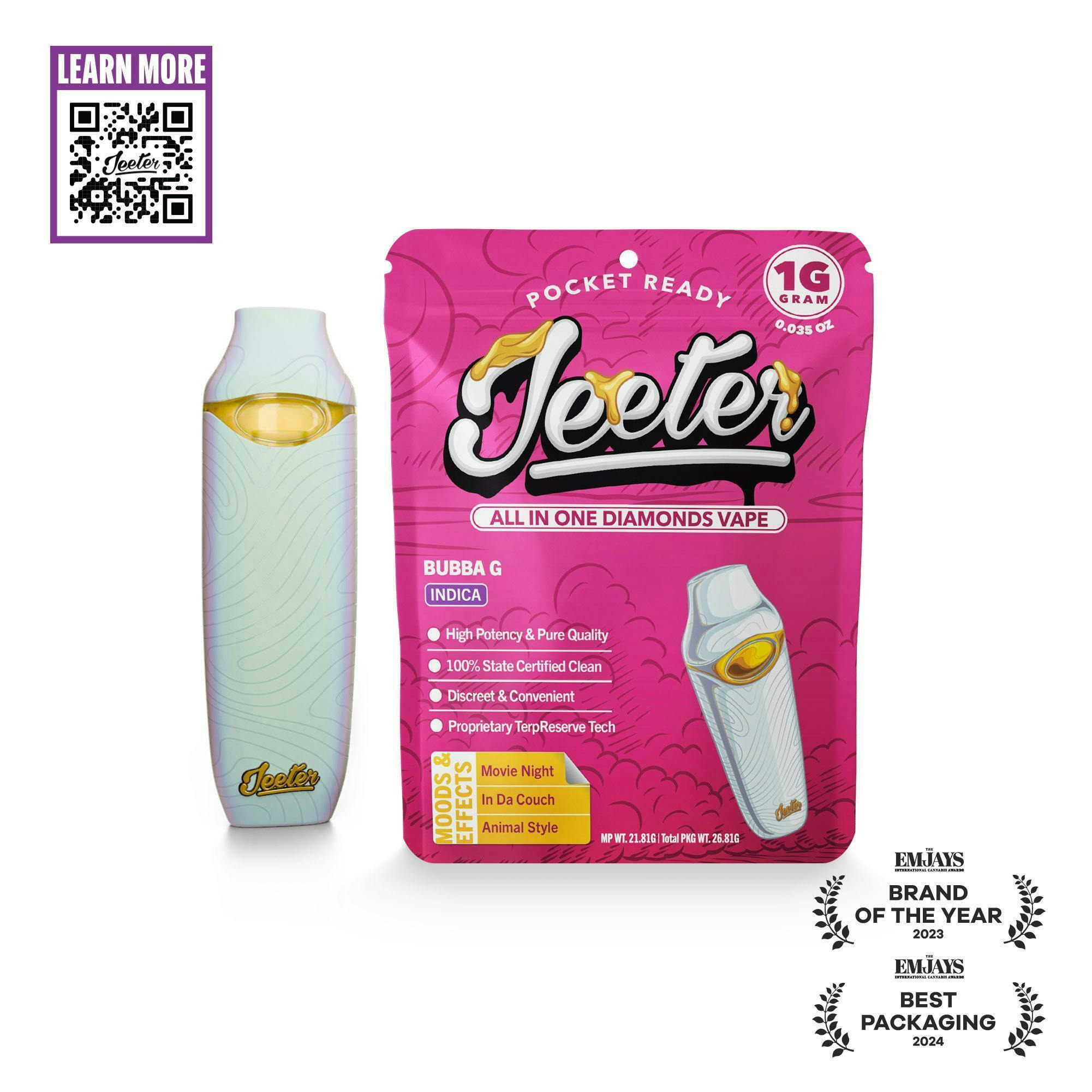 Jeeter - Jeeter | Bubba G | Diamonds Disposable | 1g - 1