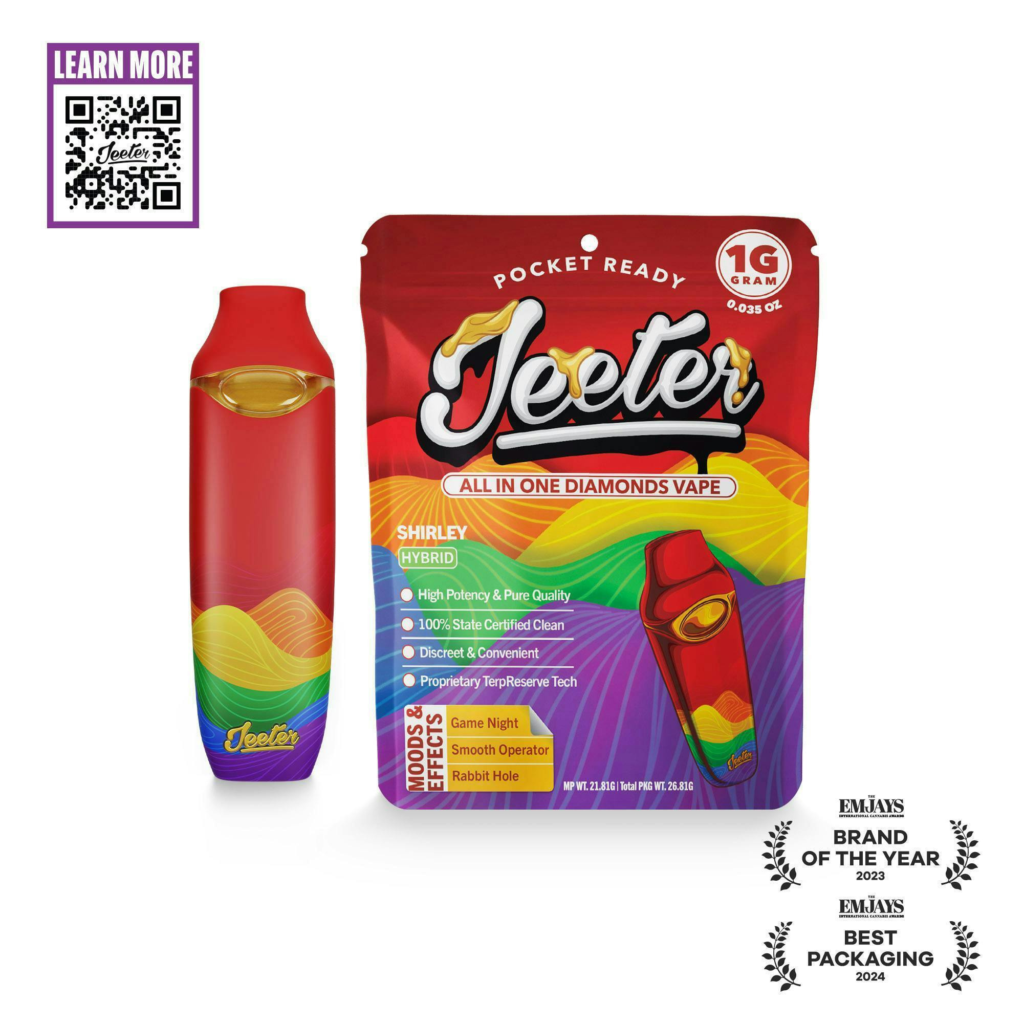 Jeeter - Jeeter | Shirley | Diamonds Disposable | 1g - 1