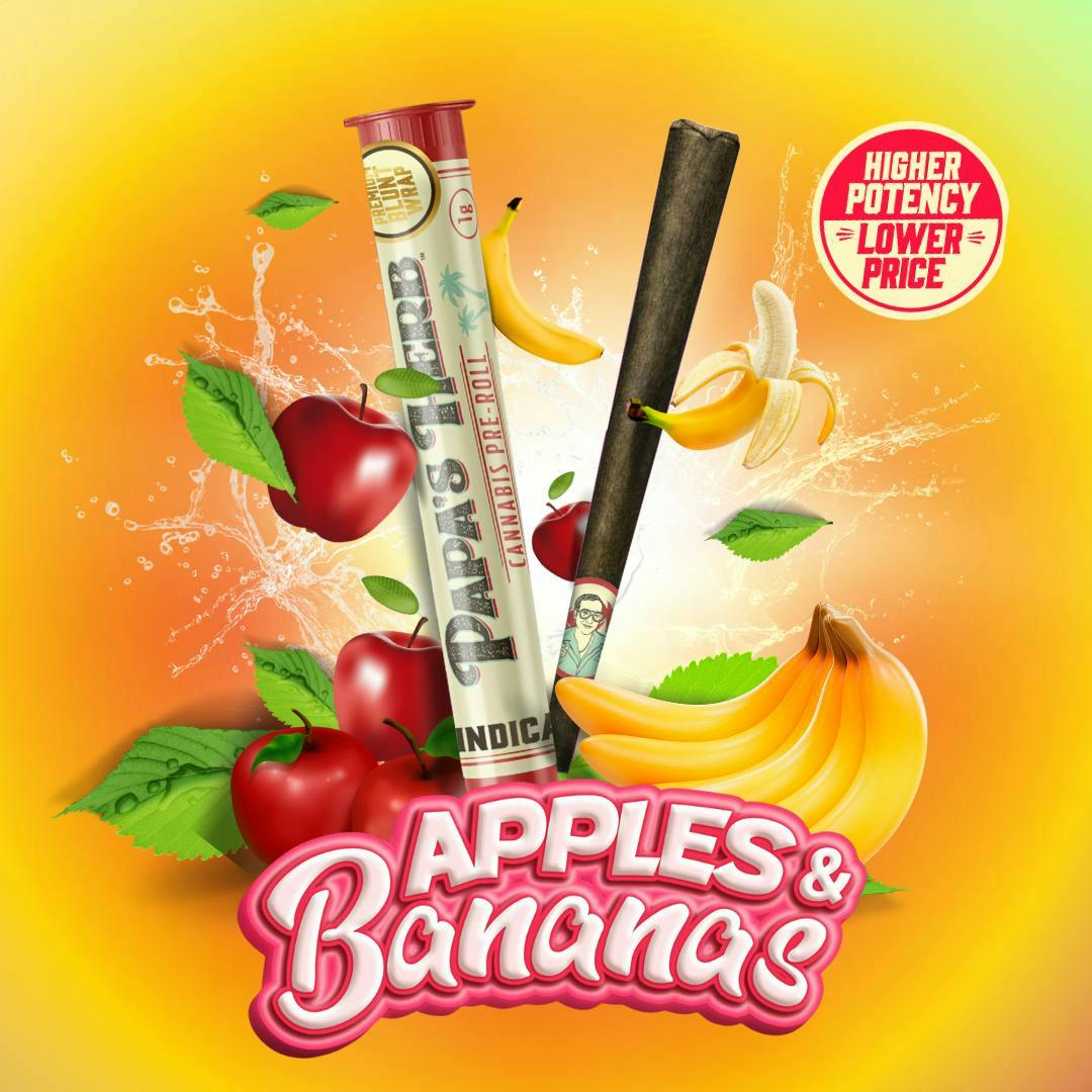 Papa's Herb - Apples & Bananas | Joint | 1g - 1