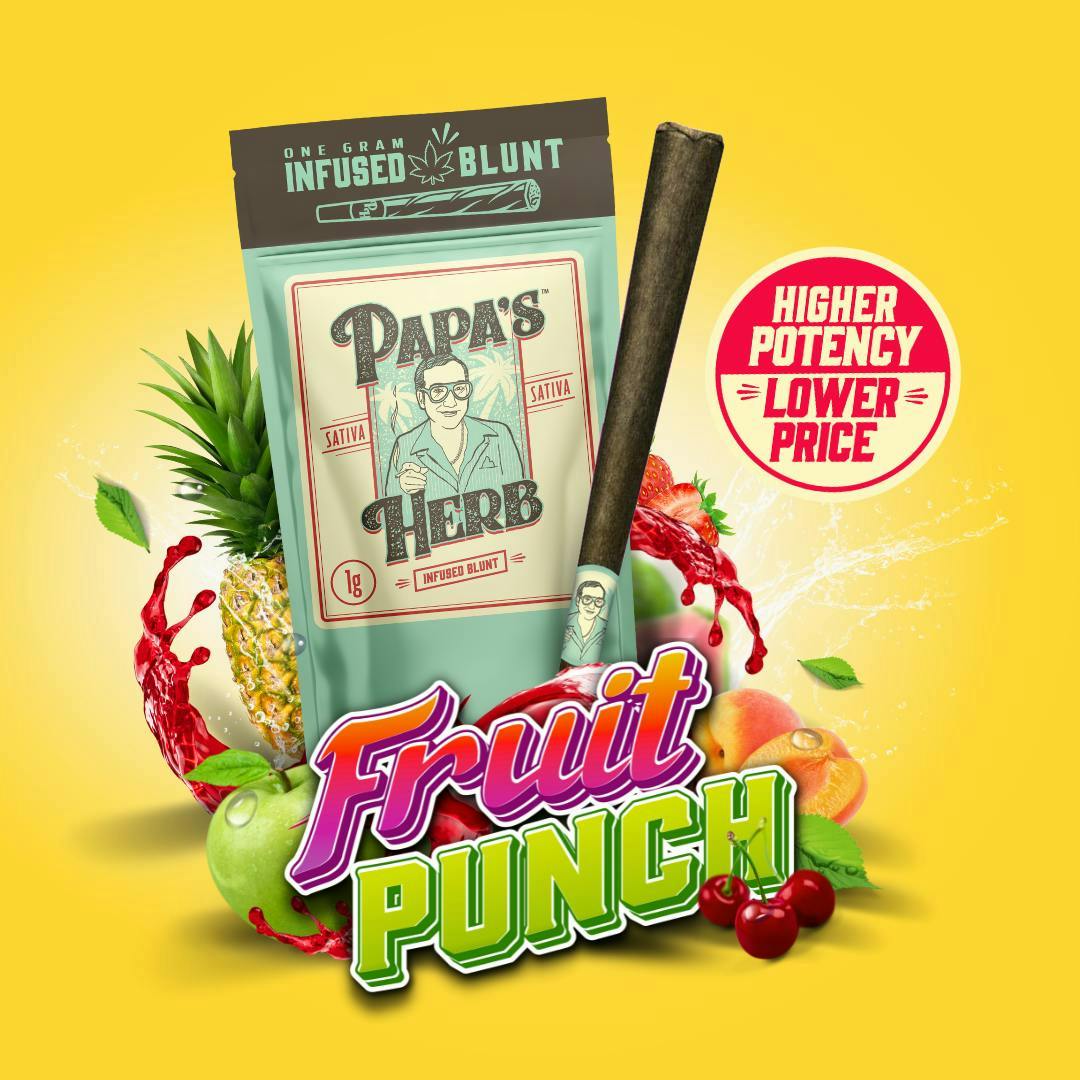 Papa's Herb - Fruit Punch | Infused Blunt | 1g - 1