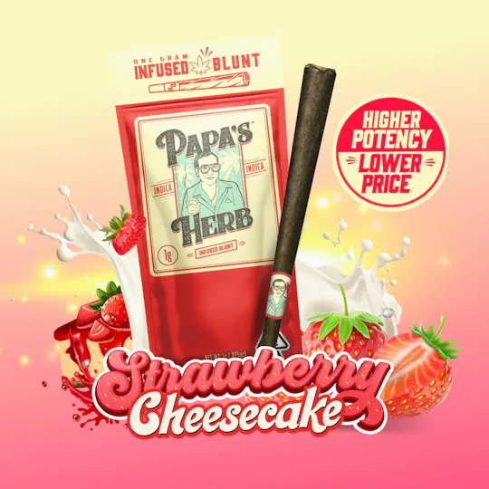 Papa's Herb - Strawberry Cheesecake | Infused Blunt | 1g - 1