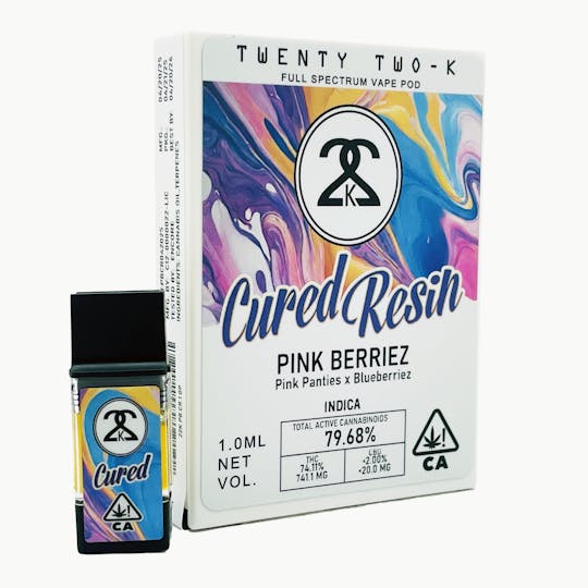 Twenty Two K / 22k - 22K - Cured Resin - Pink Berriez - 1.0ml POD - 1