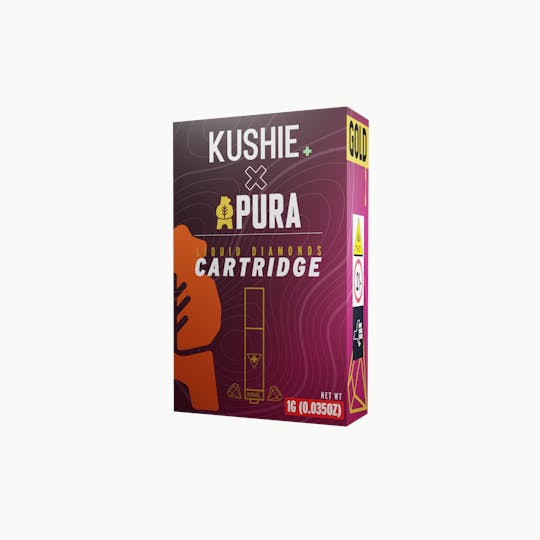 Kushie Brand - Grapes and Cream Kushie x Pura 1.00g Live Resin Vape Cartridge - 1