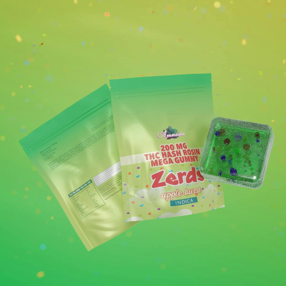 Amnesia MI - Amnesia MI | Zerds | Apple Burst | Rosin Gummies | 200mg | 1ct - 1