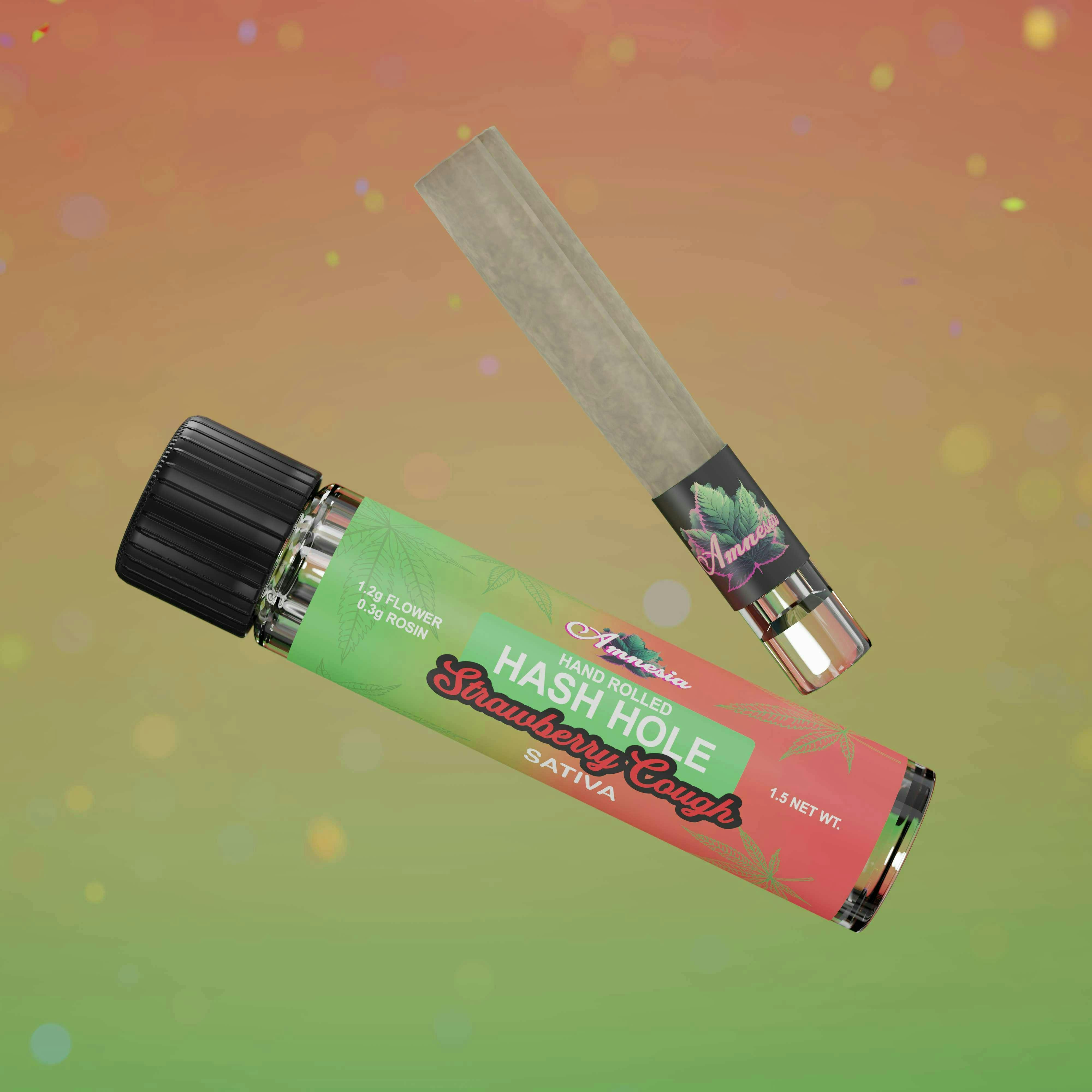 Amnesia MI - Amnesia MI | Strawberry Cough | Hash Hole Infused Joint | 1.5g - 1