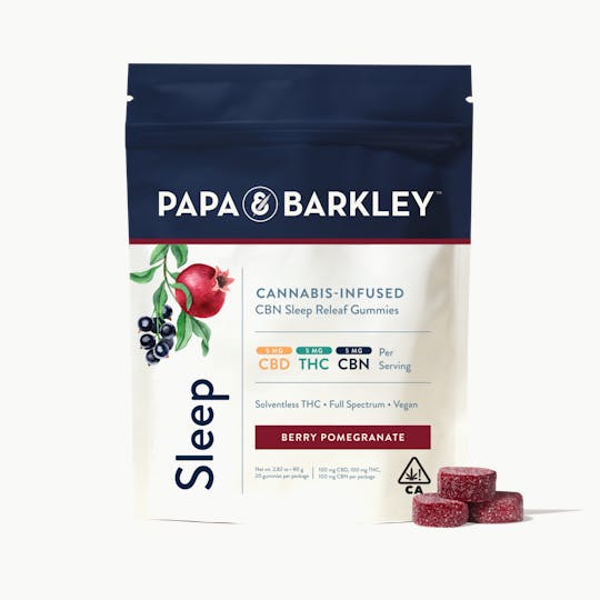 Papa & Barkley - 1:1:1 CBN:THC:CBD Sleep Releaf Gummy - Berry Pomegranate - 1