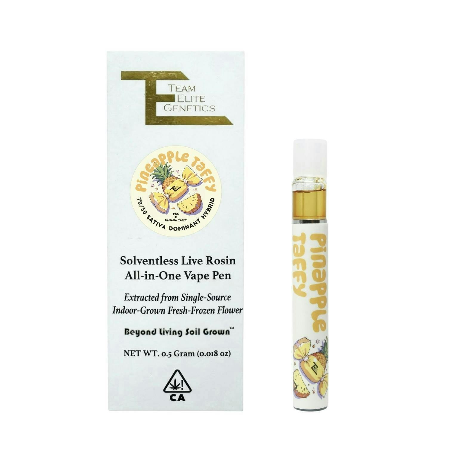 Team Elite Genetics - Pineapple Taffy | Live Rosin Disposable | 0.5g - 1