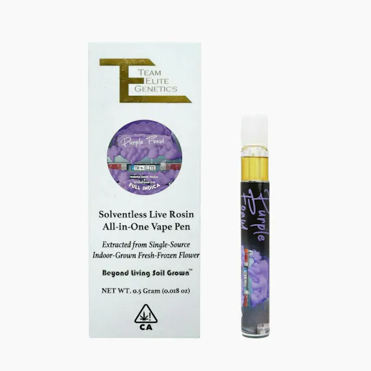 Team Elite Genetics - Purple Foam | Live Rosin Disposable | 0.5g - 1
