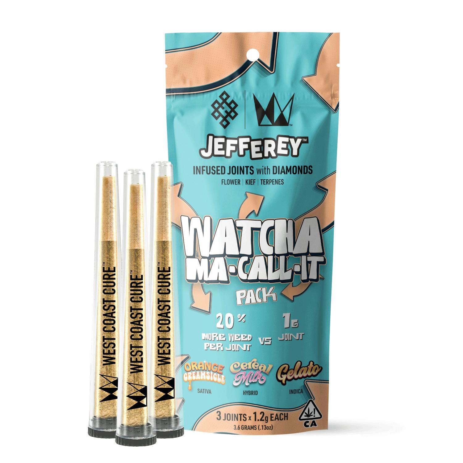 West Coast Cure - Watcha Ma Call It - Jefferey Infused Joint 1.2g 3 Pack - 1