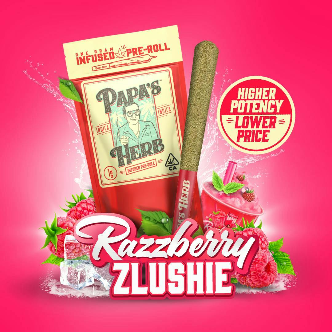 Papa's Herb - Razzberry Zlushiie | Infused Joint | 1g - 1