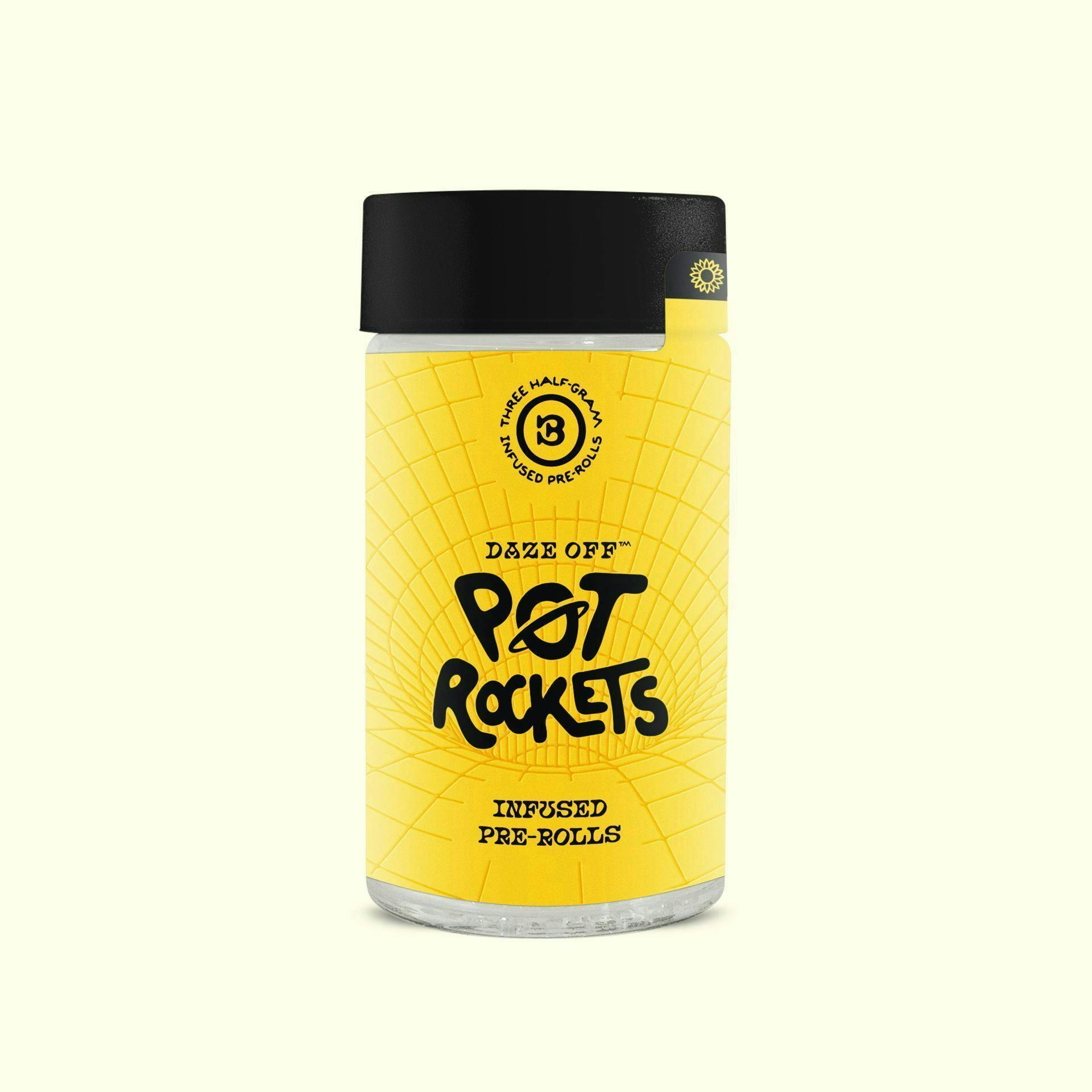 Daze Off - Petit Déjeuner Infused Pre Roll Pack (Pot Rockets) [3 x .5g] - 1