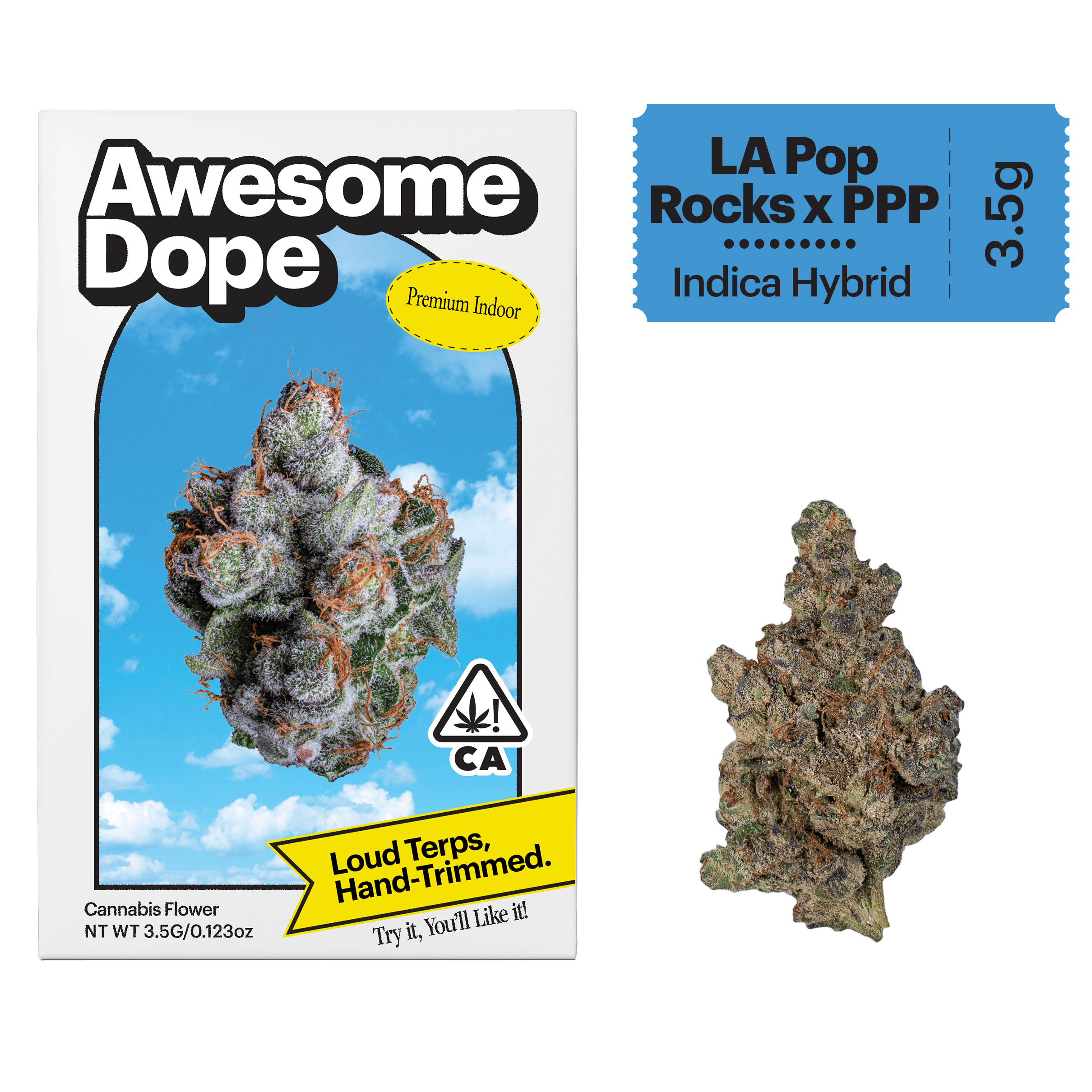 Awesome Dope - Awesome Dope | LA Pop Rocks x PPP | Premium Indoor Big Buds | 3.5g - 1