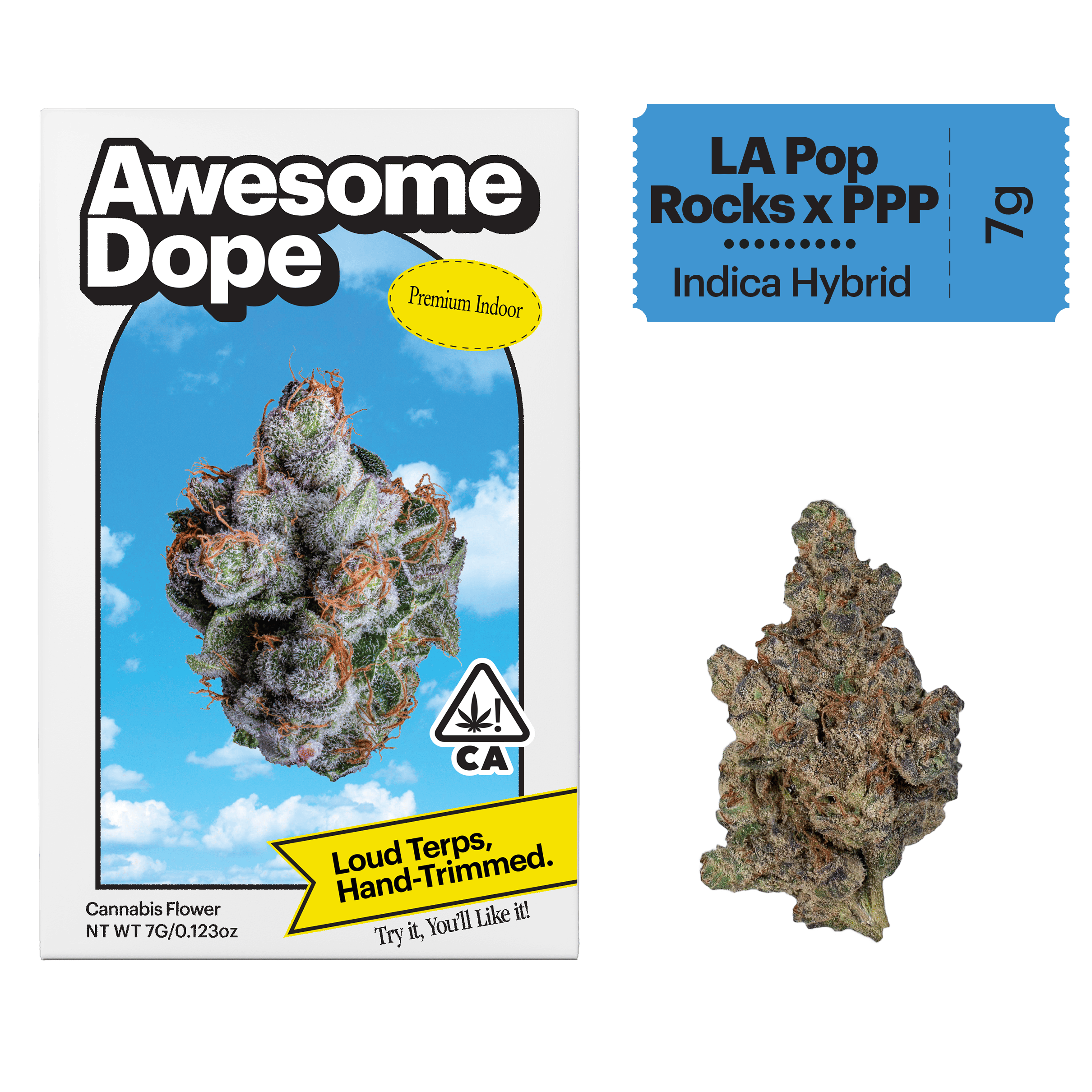 Awesome Dope - Awesome Dope | LA Pop Rocks x PPP | Premium Indoor Big Buds | 7g - 1