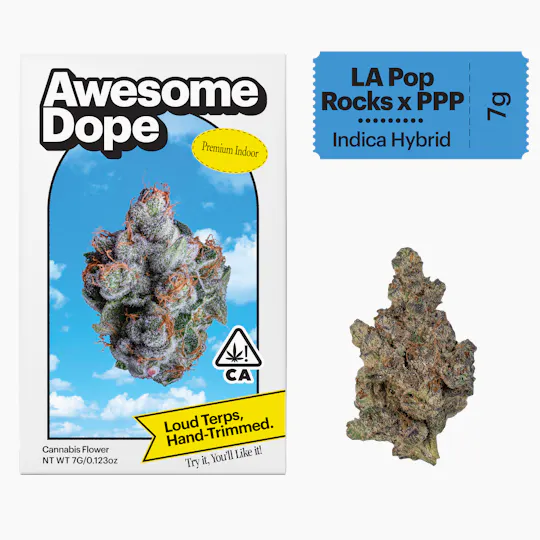 Awesome Dope - Awesome Dope | LA Pop Rocks x PPP | Premium Indoor Big Buds | 7g - 1