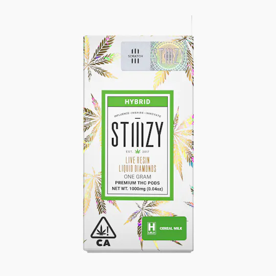 STIIIZY - Vape Cartridge - CEREAL MILK 1G Live Resin Liquid Diamonds Pod - 1
