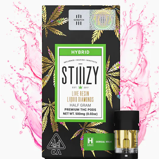 STIIIZY - Vape Cartridge - CEREAL MILK .5G Live Resin Liquid Diamonds Pod - 1
