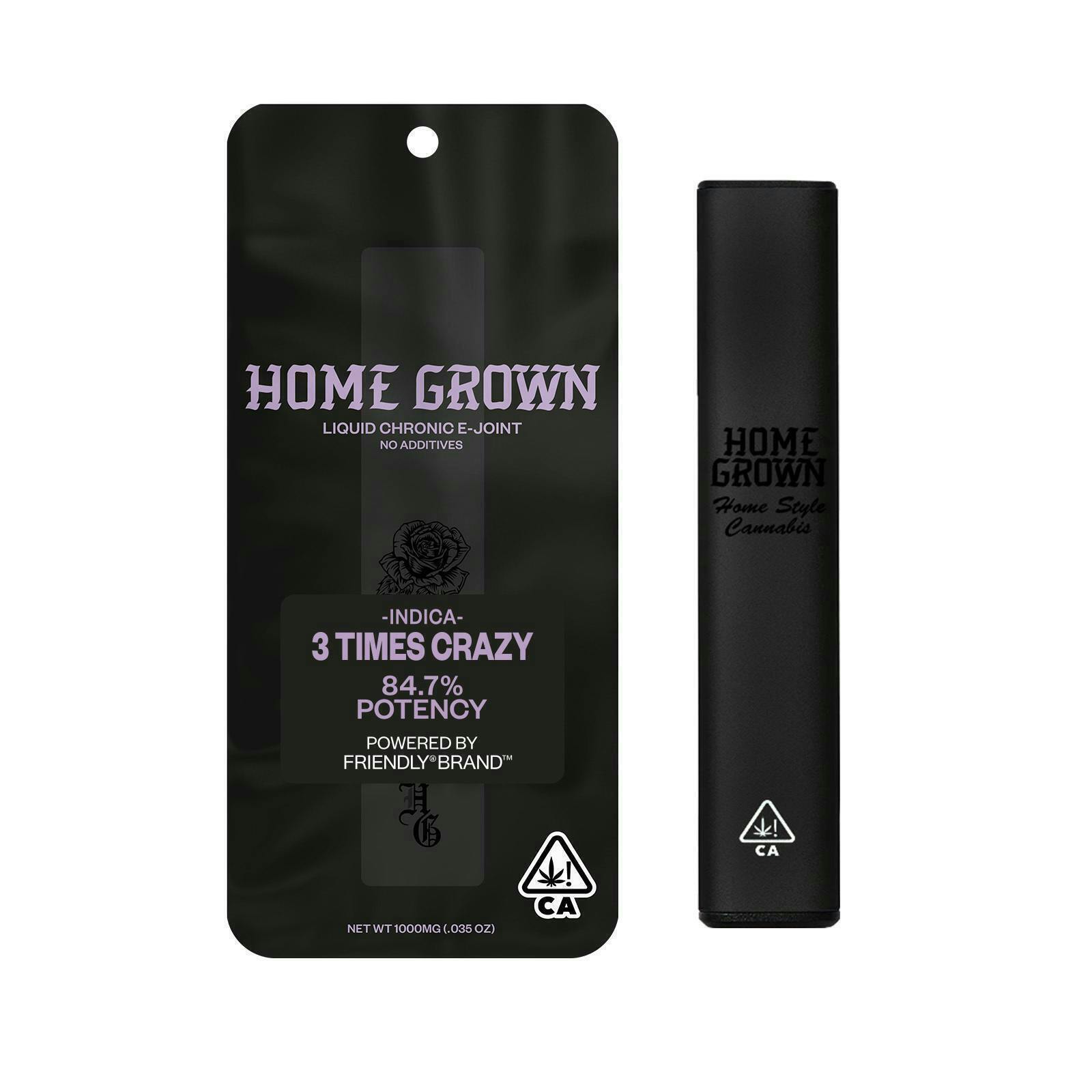 Home Grown - Home Grown | 3 Times Crazy | Cured Resin AIO Disposable | 1g - 1
