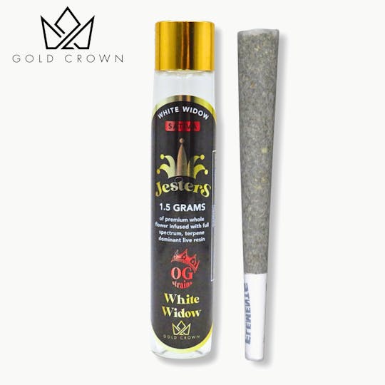 Gold Crown - Gold Crown | OG Jesters | Infused Pre Rolls 1.5g | White Widow - 1
