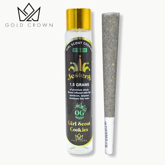 Gold Crown - Gold Crown | OG Jesters | Infused Pre Rolls 1.5g | Girl Scout Cookies - 1