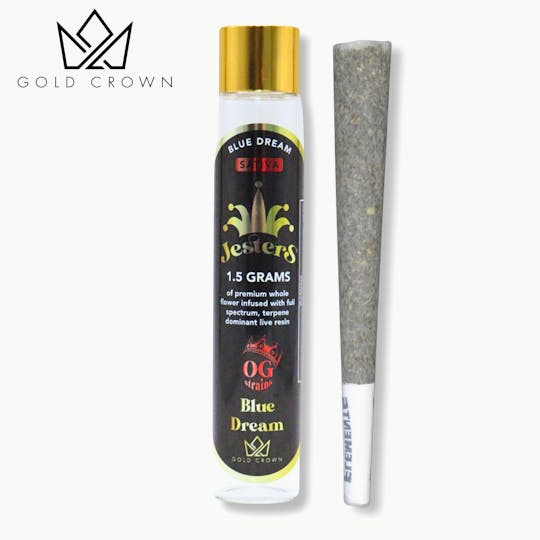 Gold Crown - Gold Crown | OG Jesters | Infused Pre Rolls 1.5g | Blue Dream - 1