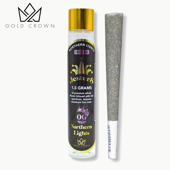 Gold Crown - Gold Crown | OG Jesters | Infused Pre Rolls 1.5g | Northern Lights - 1