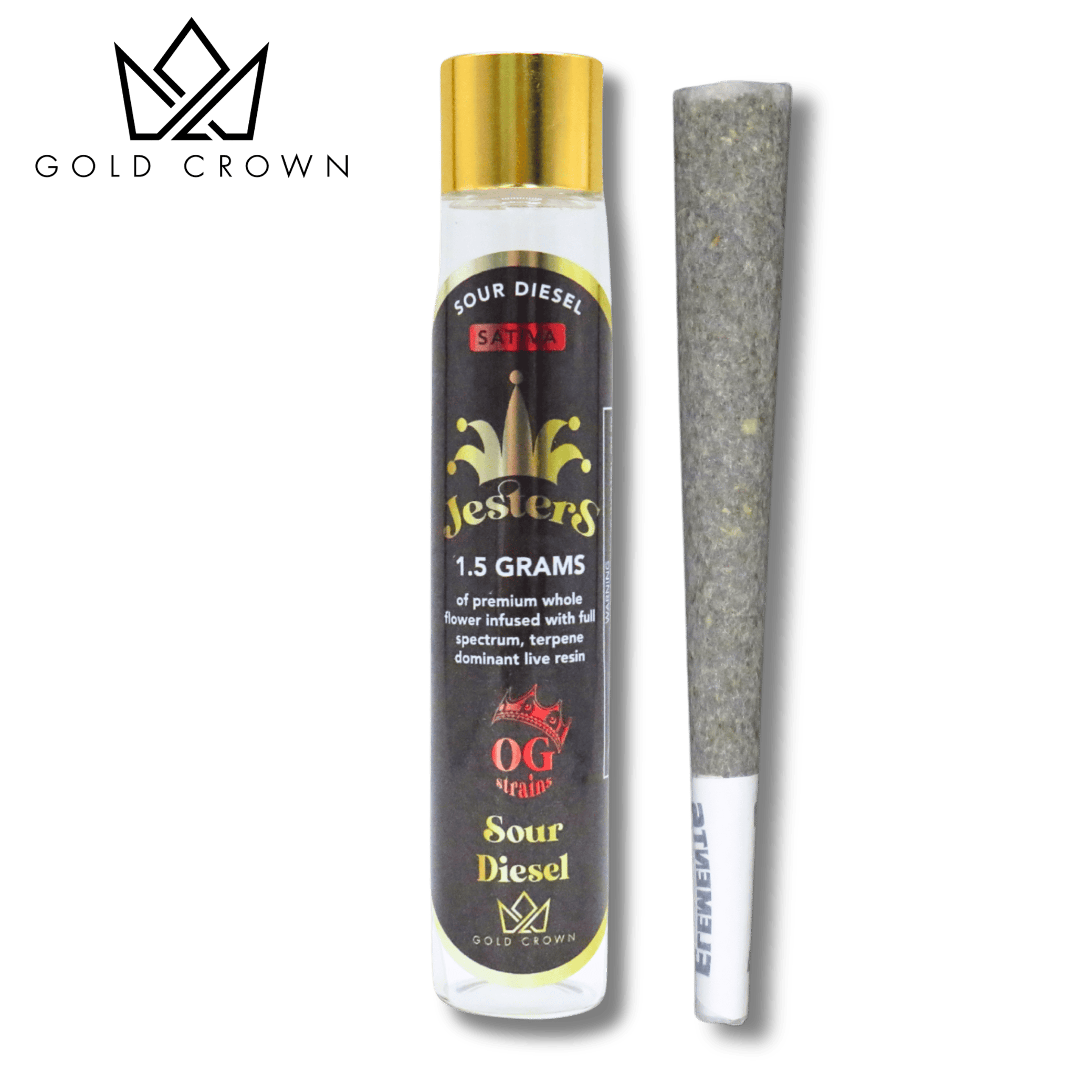 Gold Crown - Gold Crown | Sour Diesel | Infused Joint | 1.5g - 1