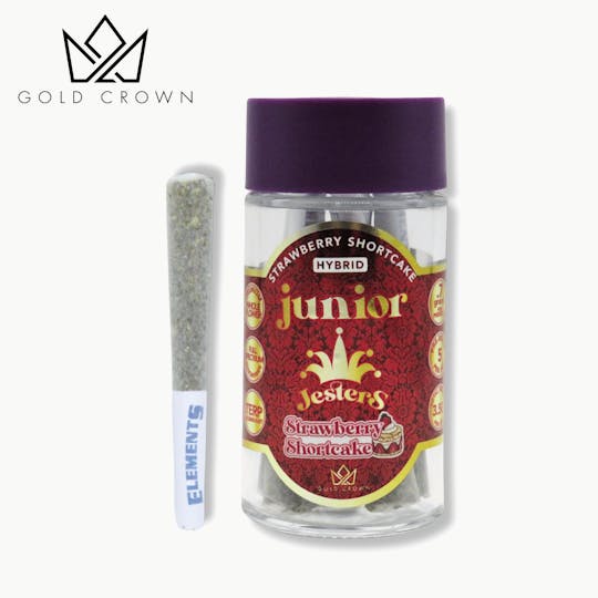 Gold Crown - Gold Crown | Junior Jesters | Infused Pre Roll 3.5g | Strawberry Shortcake - 1