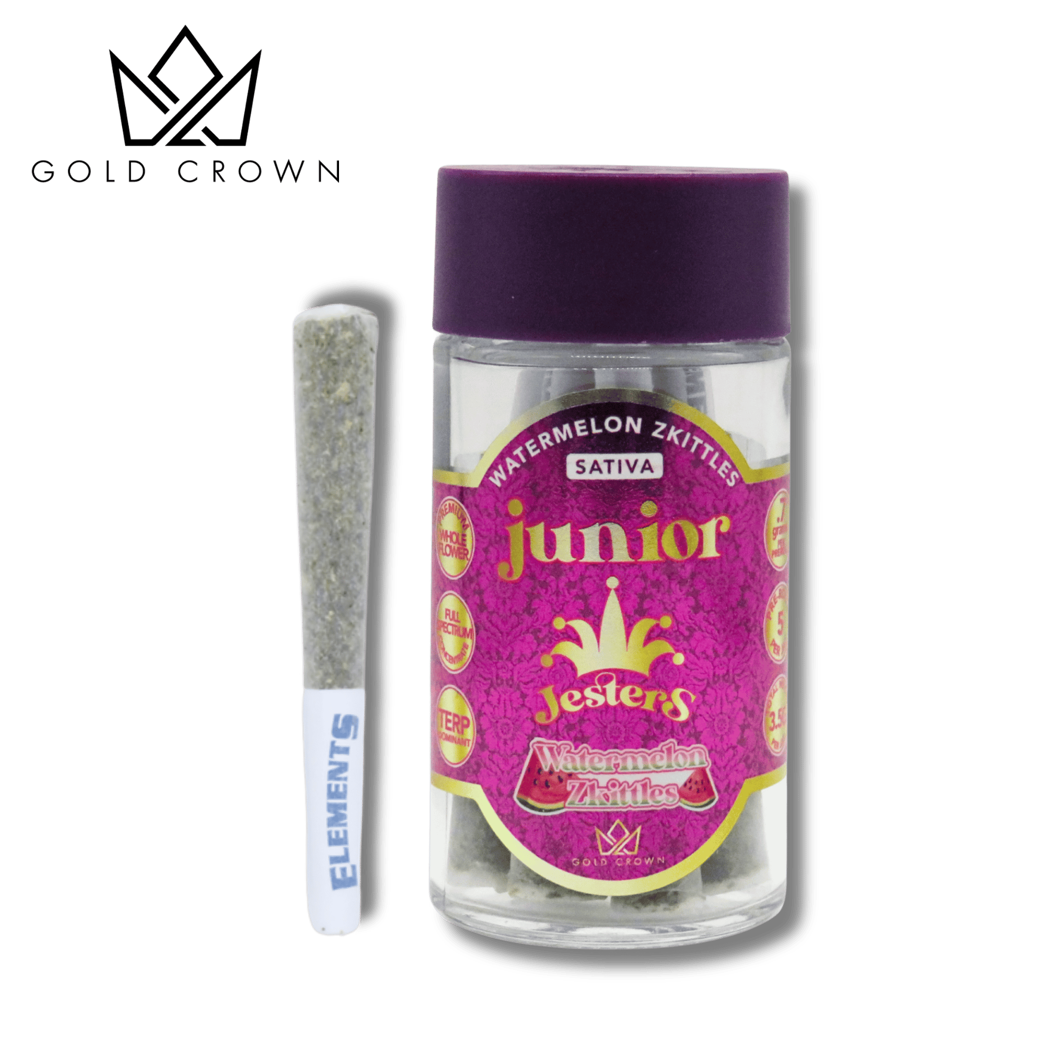 Gold Crown - Gold Crown | Watermelon | Infused Joints | 0.7g each | 5ct - 1