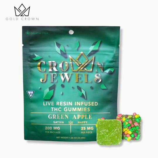 Gold Crown - Gold Crown | Crown Jewels 200mg | Green Apple 25mg - 1