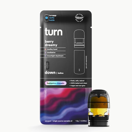 turn - 1.0g POD | berry dreamy | botanica blends | down | - 1