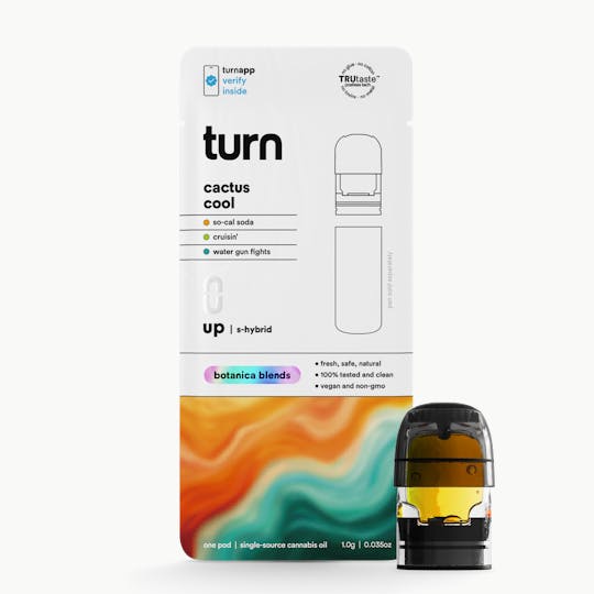 turn - 1.0g POD | cactus cool | botanica blends | up | - 1