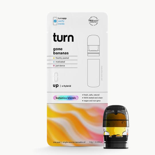 turn - 1.0g POD | gone bananas | botanica blends | up | - 1