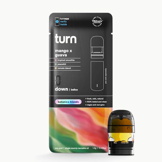 turn - 1.0g POD | mango x guava | botanica blends | down | - 1