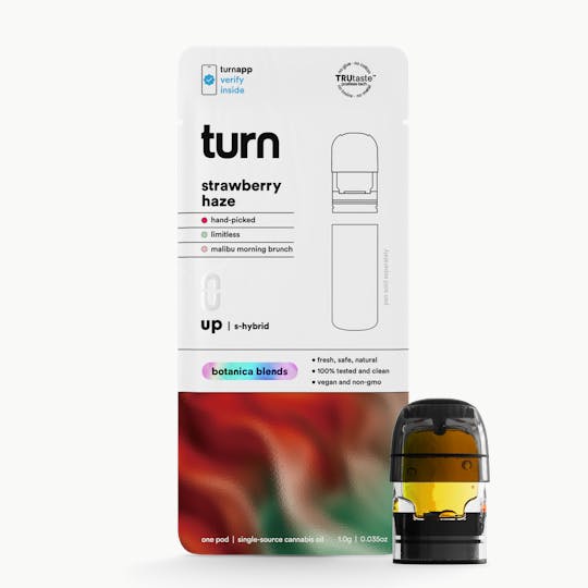 turn - 1.0g POD | strawberry haze | botanica blends | up | - 1