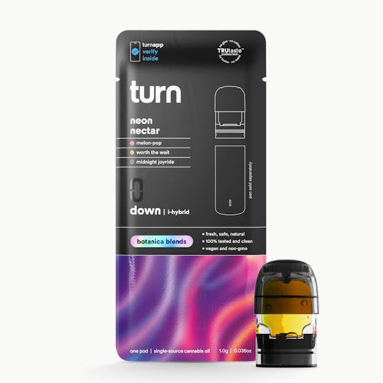 turn - 1.0g POD | neon nectar | botanica blends | down | - 1