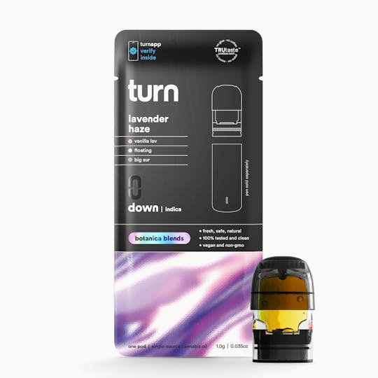 turn - 1.0g POD | lavender haze | botanica blends | up | - 1