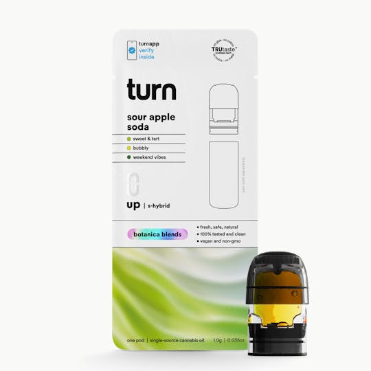 turn - 1.0g POD | sour apple | botanica blends | up | - 1