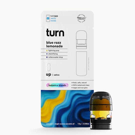 turn - 1.0g POD | blue razz lemonade | botanica blends | up | - 1