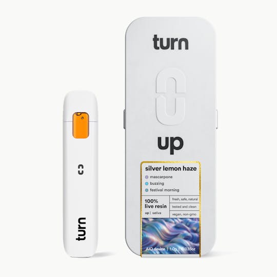 turn - 1.0g AIO | silver lemon haze | 100% live resin | up | - 1