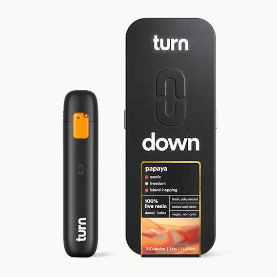 turn - 1.0g AIO | papaya | 100% live resin | down | - 1
