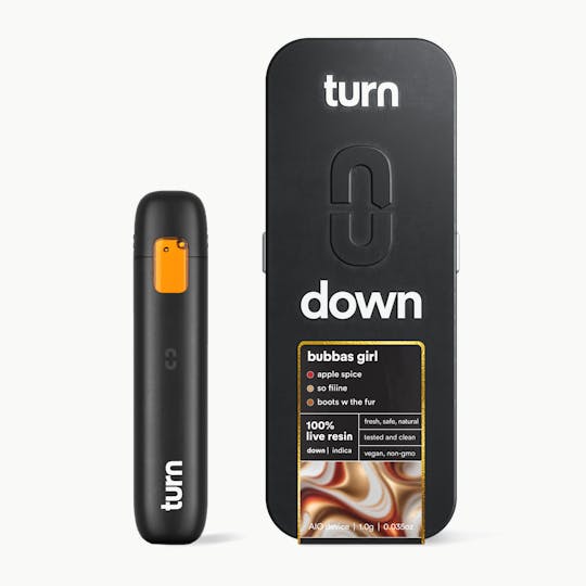 turn - 1.0g AIO | Bubbas girl | 100% live resin | down | - 1