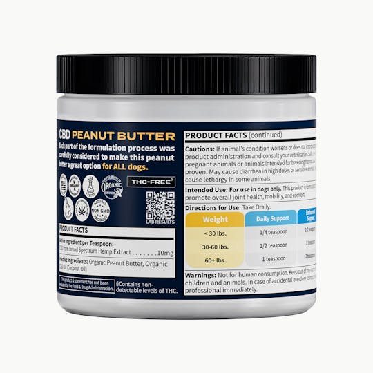 Vlasic - USDA Organic CBD Pet Peanut Butter - 1