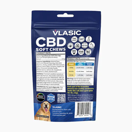 Vlasic - Broad Spectrum CBD Dog Chews (Salmon Flavor) - 1