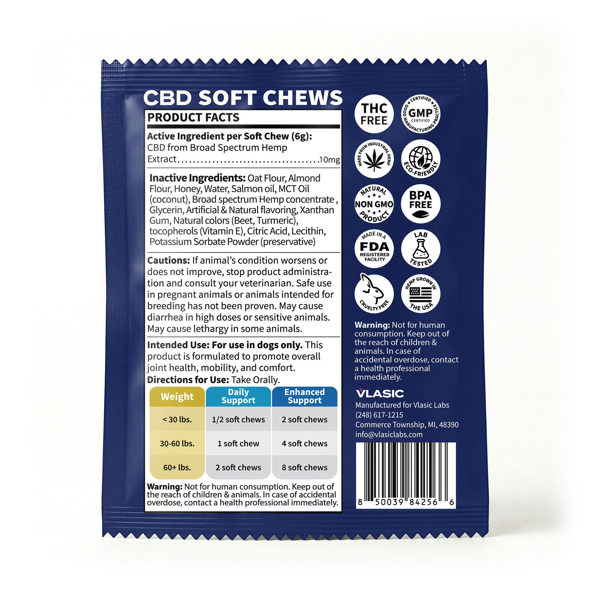 Vlasic - Mini Broad Spectrum CBD Dog Chews (Salmon Flavor) - 1