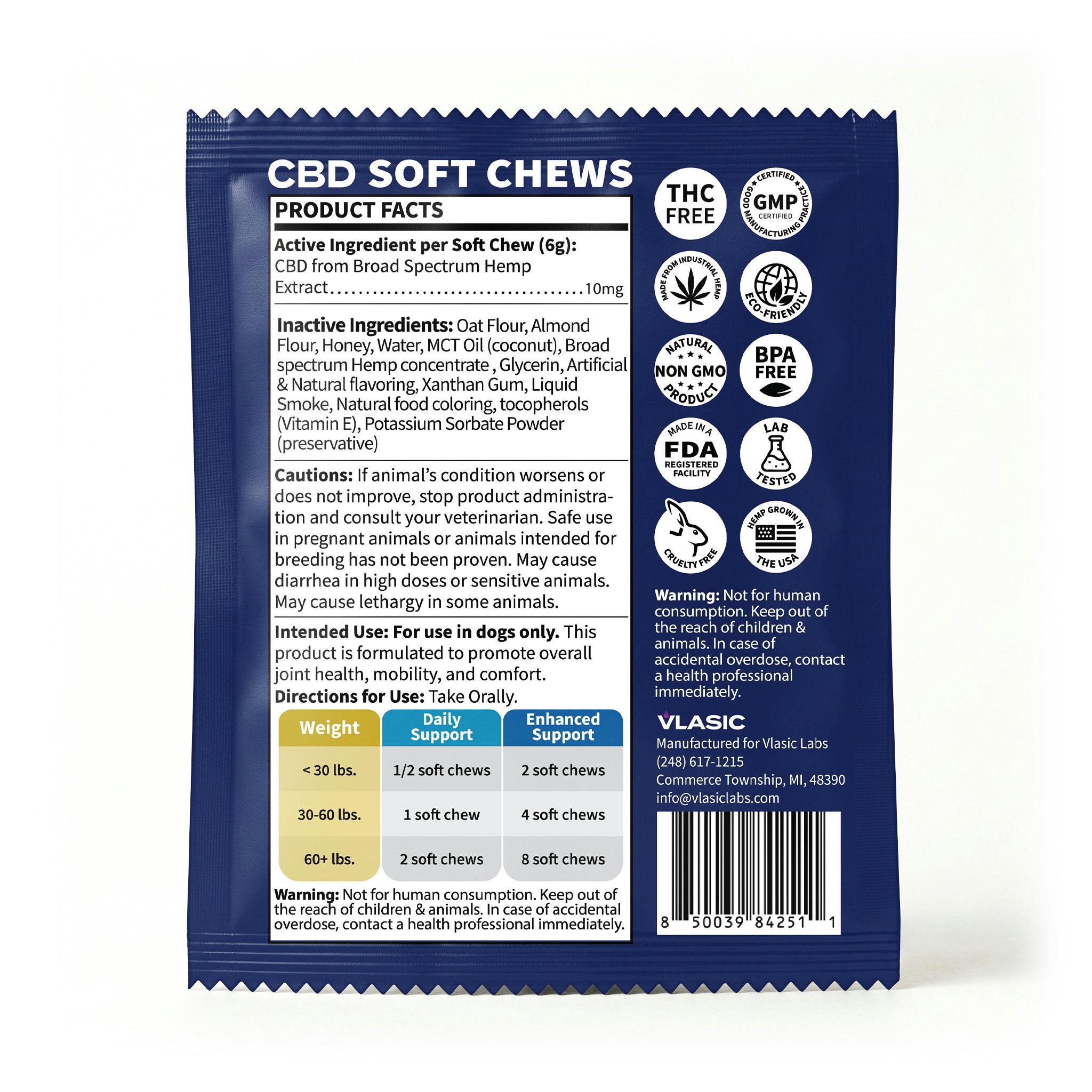 Vlasic - Mini Broad Spectrum CBD Dog Chews (Beef Flavor) - 1