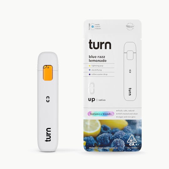 turn - 1.0g AIO | blue razz lemonade | botanica blends | down | - 1