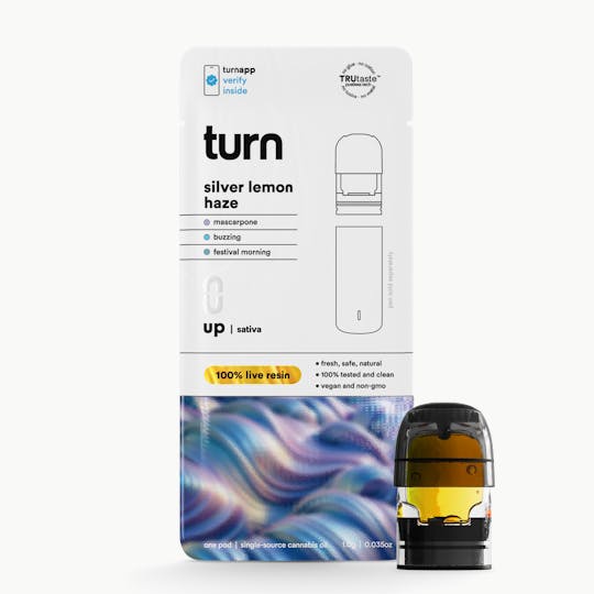 turn - 1.0g pod | silver lemon haze | 100% live resin | up | - 1
