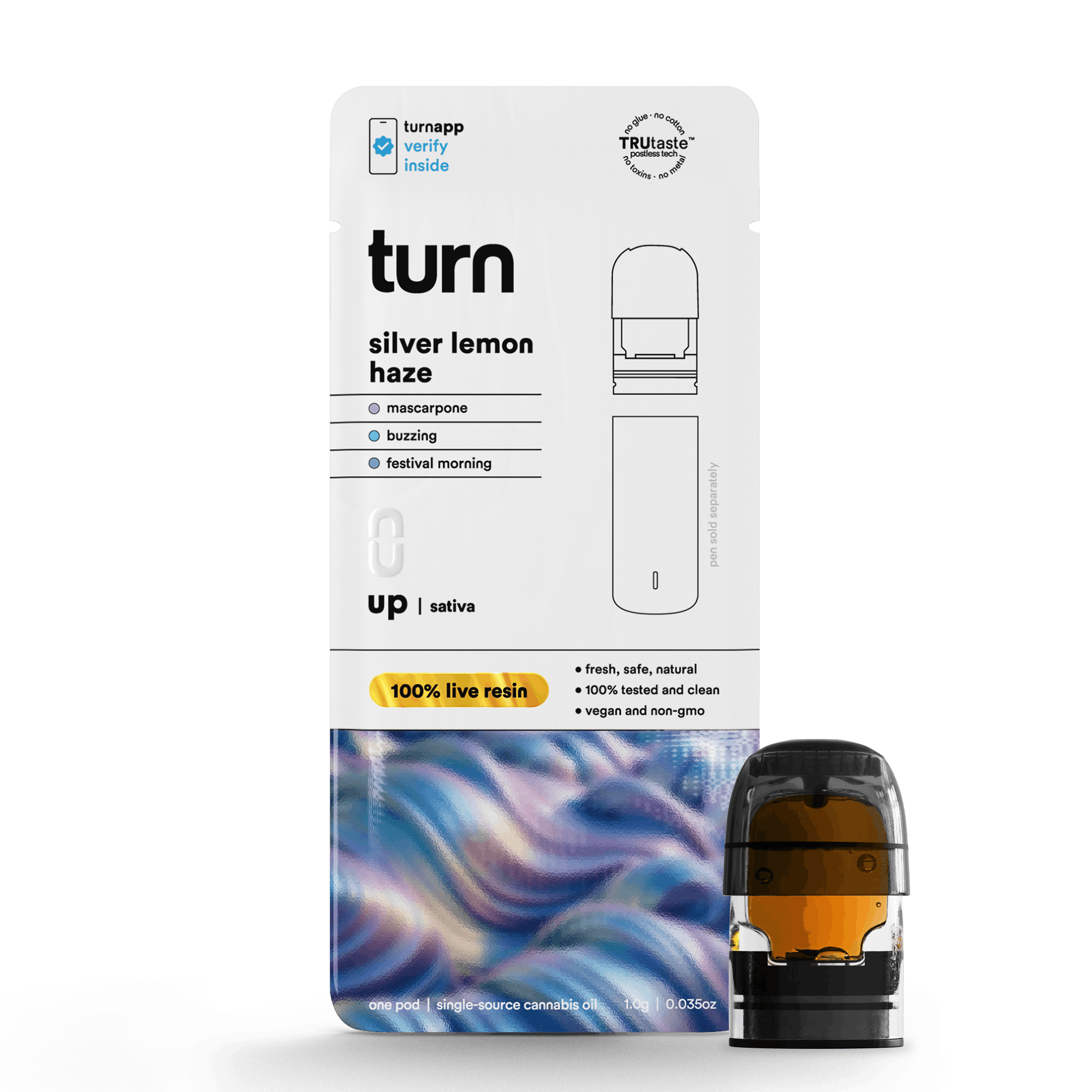 turn - 1.0g pod | silver lemon haze | 100% live resin | up | - 1